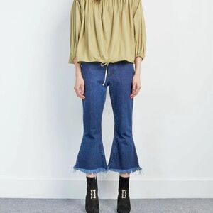 MARQUES ' ALMEIDA Capri Flare Jeans Size 14